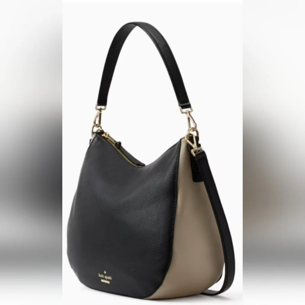 Kate Spade Black and Cream Hobo Bag - Picture 1 of 7